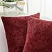 HWY 50 Wine Red Burgundy Decorative Throw Pillows Covers Set 18x18 Inch for Couch Sofa Living Room Bed Bedroom, Cashmere Soft Comfortable Solid Throw Pillow Cases Cushion Cover Pack of 2
