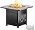 EAST OAK 28" Outdoor Propane Fire Pit Table | 52,000 BTU Gas Fire Pit Table for Outside with Magnetic Lid | Storage Basket & Lava Rocks | CSA Certified for Patio, Garden & Backyard | Black