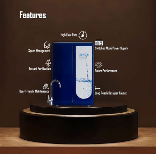 Image of Zero B Kitchenmate UV Under the Sink Water Purifier | Under Counter Instant Purification | 2LPM Flow Rate | Compact & Space Saving Design | Ideal for Modular Kitchens & Offices, Restaurants, and Cafes
