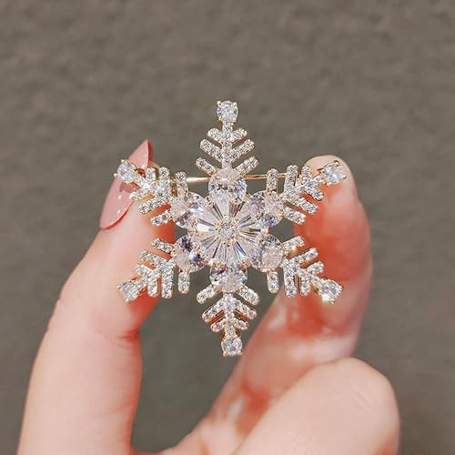 Image of Enamel Brooch Pin For Women Men, Vintage American Flag Crystal Lapel Pin, Christmas Brooch Suit Dress Clips Accessory Gift