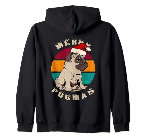 Divertida Navidad Merry Pugmas Pugging Christmas Pug Dog Lover Sudadera con Capucha