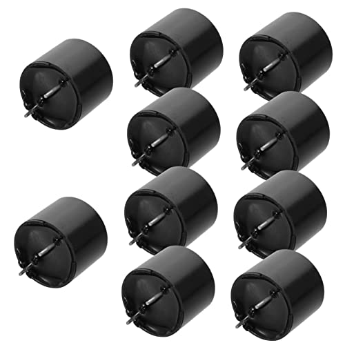 Alipis 10 Piezas zumbador alarma de tono piezoeléctrico responder timbres alarma piezoeléctrica buzzerl abdominales Negro