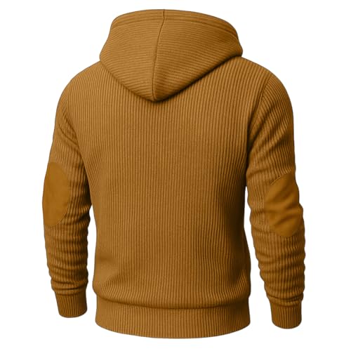 Ymosrh Men's Sweatshirt Hoodies, Long Sleeve Zip Up Hooded Sweatshirt Athletic Workout Textured Hoodie Pullover, M-3XL3