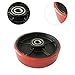 Forklift Single Wheel PU/Nylon Wheel with Bearings Wearproof Manual Truck Fittings Wheels Replacement for Industrial Trolleys, Red and Black