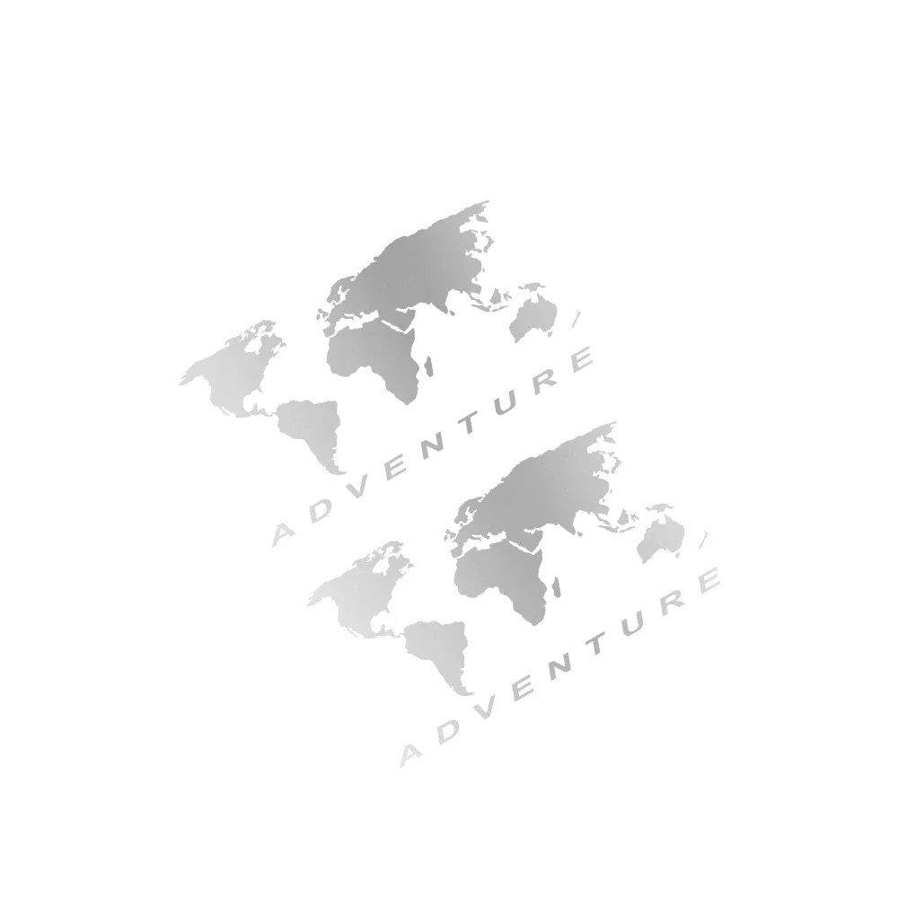 Ndsvpki Matt Silver Car Decals Two Car Side Decals Adventure-Themed Decorative Decals Suitable For Vans Suvs Campervans, Motorhomes Station Wagons(,80X43cm)