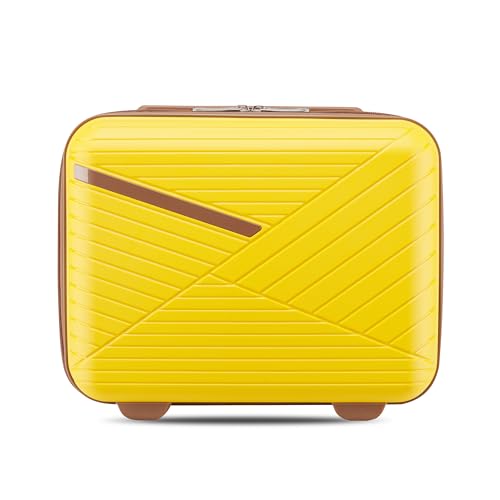 Travel Light with Expandable 4-Piece Luggage Set, Durable Waterproof Suitcases with 360° Spinner Wheels, Yellow4