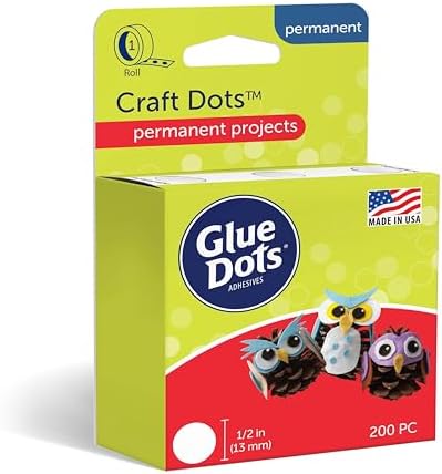 GLUE DOTS INTERNATIONAL Brand Adhesive Products Craft Roll - 1/2", 200