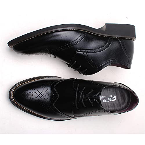 Image of Men's Pointed-Toe Lace-up Formal Brogues Dress Shoes