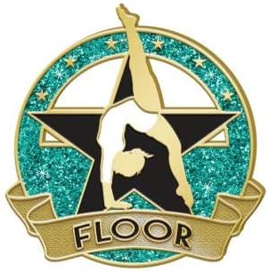 1st Place Gymnastics Floor Pin - Gymnastics Enamel Lapel Pin Awards Prime