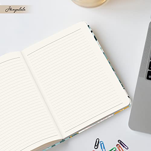 Image of Jhingalala Hardbound Undated Personal Diary | Flower and Leaf Theme Printed A5 Notebook Journal (20 x 14.5 cm, 80 GSM, 192 Ruled Pages)