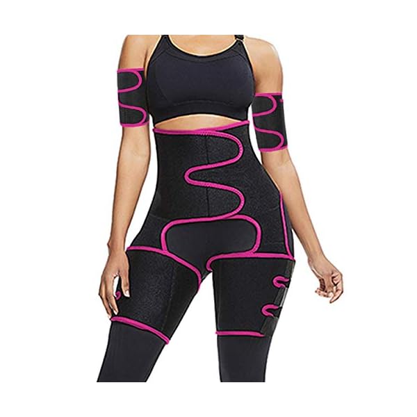 Reshe-4-in-1-High-Waist-Arm-and-Thigh-Wast-Trainer-for-Women-Sweat-Band-Waist-Trimmer-Plus-Size 4 In 1 High Waist Arm And Thigh Wast Trainer For Women, Sweat Band Waist Trimmer Plus Size Rose