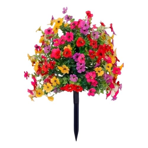 Générique Fleurs Artificielles d'Extérieur - Décor Printemps Été avec Piquets de Sol - Fleurs Artificielles Extérieur pour Décoration | pour Intérieur...