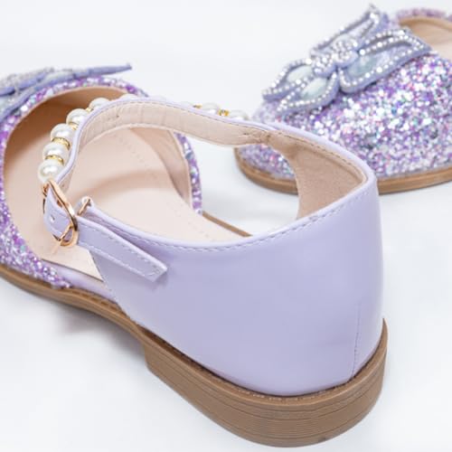 Girls' Shoes with Glitter, Pearls and Butterfly Applique4