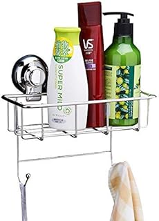 YVX Panier de Rangement de Support de Panier de Douche en Acier Inoxydable d'aspiration sous Vide Super Puissant avec Aspiration verrouillable, 1 Niveau