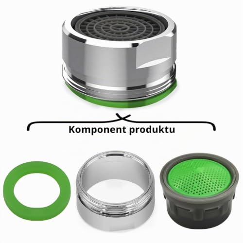 SHSMPXOY 6 sztuk Aerator Kran M24 aerator z kranem do wody Aerator Kuchnia Łazienka Baterie do zlewu oszczędzające wodę rozbryzgową + 1 klucz i 1 taśma hydrauliczna