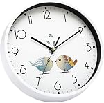 NUOVO 8 Horloge murale ronde de pouce Silent & Horloge murale rétro non pliante operated for Living Room Chambre Cuisine Enfants Room(20 cm/ 8")