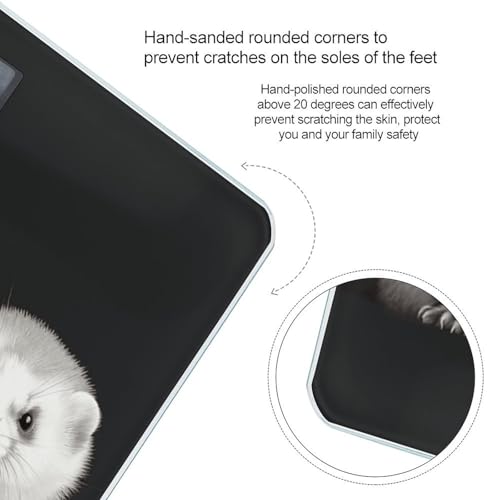 Báscula digital para peso corporal con pantalla LCD y cristal templado miniatura 4
