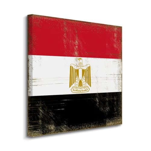 Lienzo de la bandera de Egipto para renovar paredes vacías con elegancia vintage