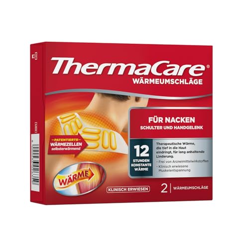 ThermaCare Nacken, 2 Stück, Wärmepflaster für Nacken, Schulter und Handgelenk, wirksam Nackenschmerzen lindern, Originalware von Angelini Pharma Deutschland