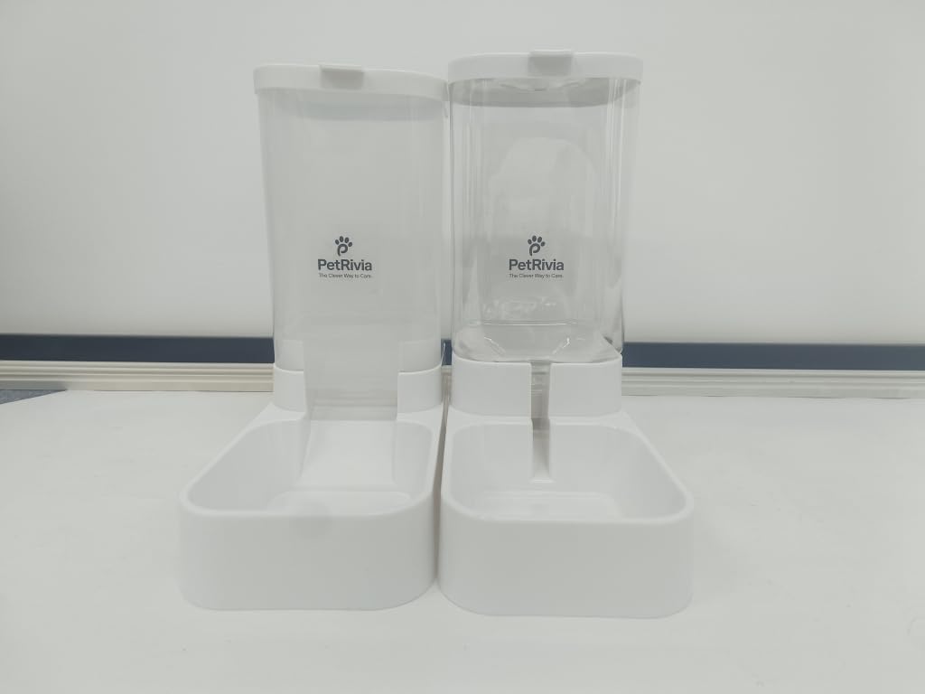 Comedero automático para gatos y dispensador de agua, juego de cuencos de agua y comida para perros, comedero de gravedad para gatos, dispensador automático de agua para perros, estación de