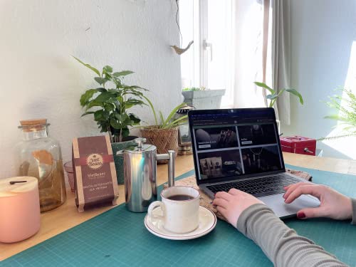 Kaffee Geschenkset French Press klein - Geschenke für Kaffeeliebhaber - Kaffeebereiter French Press und zwei exklusive Kaffeesorten - Kaffee Geschenk - Geschenkidee Kaffee - Gemahlener Kaffee