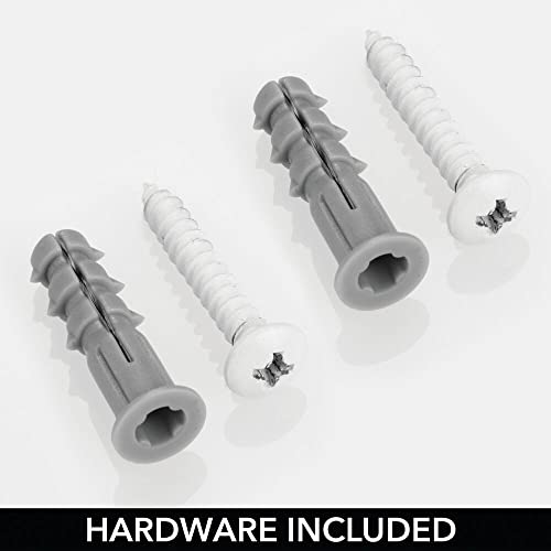 mDesign - Posthouder en sleutelrek - postorganizer/wandrek - voor brieven, dossiers, sleutels en meer - wit - Image 4