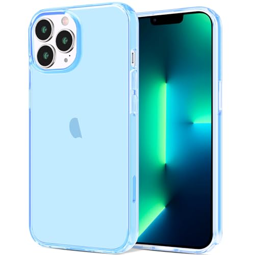JJGoo Compatible with iPhone 13 Pro Max Case Clear, Transparent Soft Shockproof Protective Slim Thin Bumper Cover Phone Case, Blue