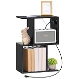 HOOBRO Narrow Side Table with...