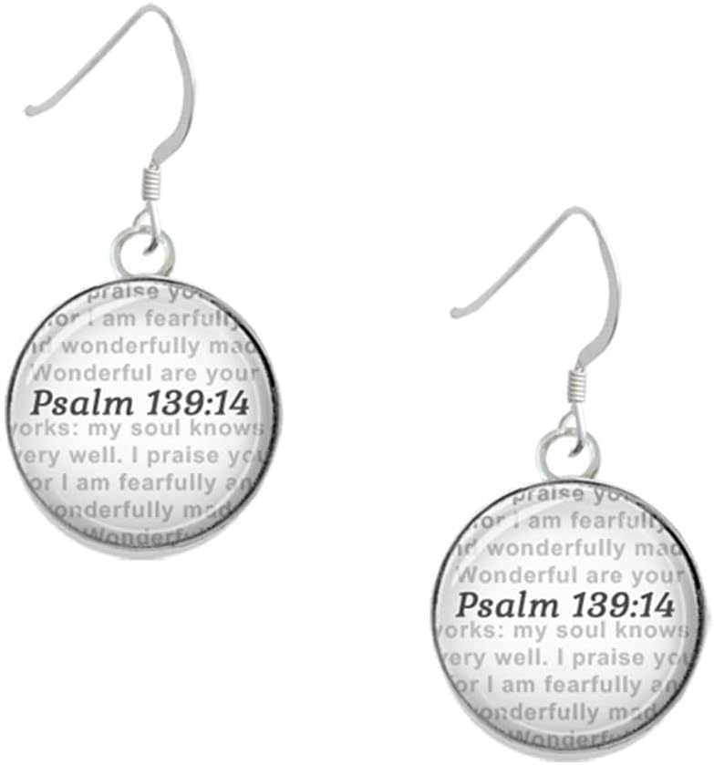 Delight Jewelry Silvertone Domed Verse French Earrings
