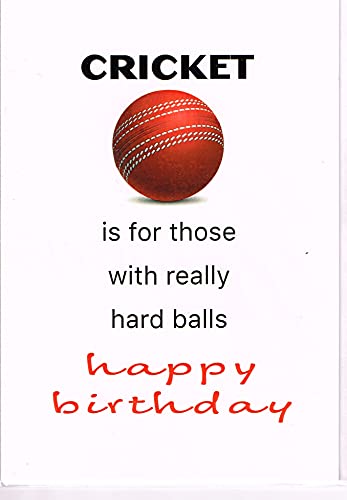Element Gifts Cricket is for Those with Really Hard Balls Happy Birthday Card