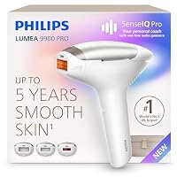 Philips Lumea 9900 Pro IPL Hair Removal Device - Long-Lasting Salon-Like Laser Hair Removal Alternative, Easy Home Use, 3 Attachments for Body, Face & Sensitive Areas, BRC231/02