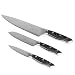 Produktbild Kochchef Damaszener 3er Messerset | japanischer VG-10 Stahl | Chefmesser | Santokumesser | Schälmesser | Damast | Micarta-Griff