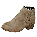 Générique Bottines Femme Cuir Bottines Femme Pieds Larges Décontracté Et Élégant Plate Souple Imperméable Bottine Confortable Chaudes Extérieur Bottine A Talon Noir