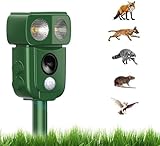 Repelente para Gatos, disuasores para Palomas, 2025 Nuevo ultrasonido Solar Repelente para Gatos Repelente para Palomas, pájaros, Perros, Gatos, Ratones, Zorros, Ultrasound Repelente para Animales