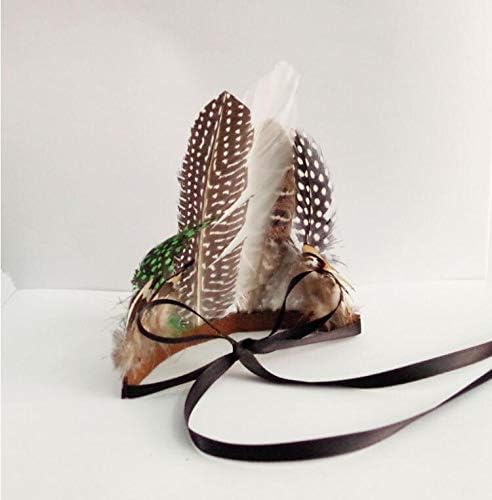 Miniatura 3 de Accesorio para disfraz de mascota, sombrero ajustable de plumas indias para fiesta de Halloween
