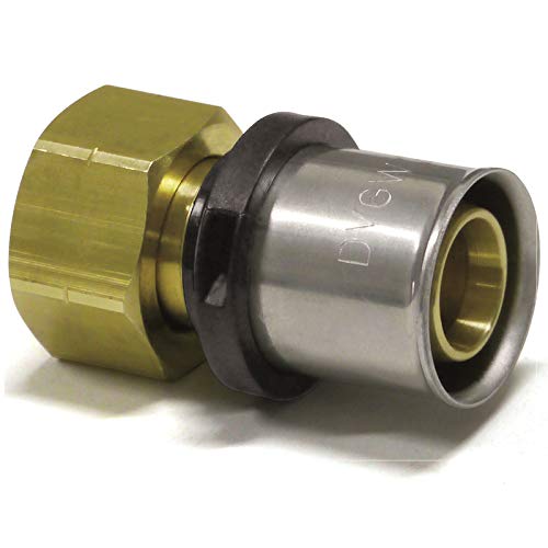 Pipetec Press-Übergangsverschraubung mit Innengewinde 16 x 2-1/2" (1 Stück) Pressfitting Fitting TH Kontur Pressfitting Messing DVGW zertifiziert Cover