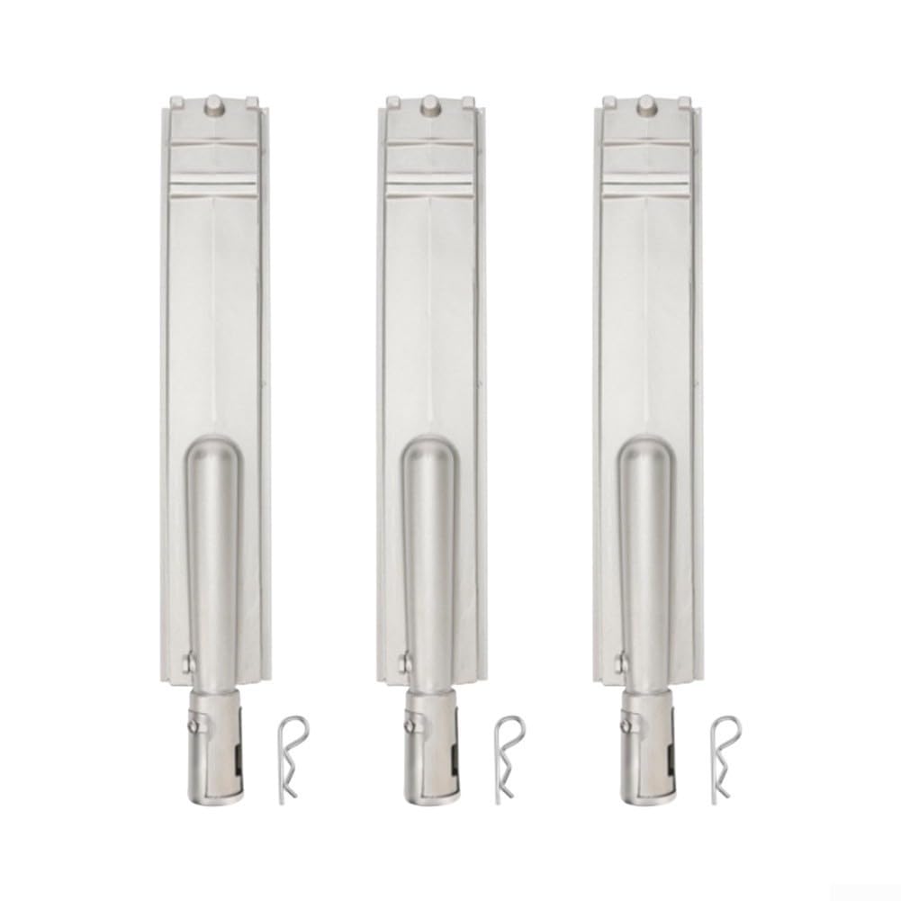 Bruciatore a gas per barbecue, 40,6 cm, resistente, in acciaio inox 304, garantisce una cottura costante, propano a gas naturale, pronto per sostituire le parti 16516 26106 (3 pezzi)