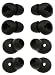 Earpads Ear Buds Ear Gel for Samsung Gear Circle SM-R130 Earphones ,BLUEWALL Ear Cover Eartips for Samsung Gear Circle Wireless Headphones, Durable Soft Gel Design ,4 Pair , Black