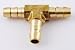 MettleAir 123-5 5/16" ID Hose Barb Tee T Union Fitting Intersection/Split Brass