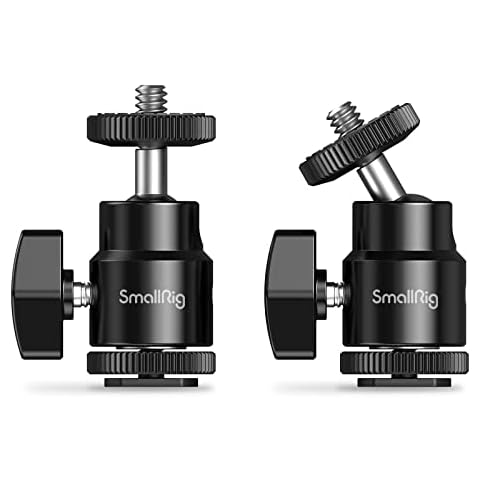 Rótulas para trípodes SMALLRIG Ball Head Mount (Paquete de 2) con Adaptador de Cold Shoe para Cámara DSLR Gopro - 2059 Cover