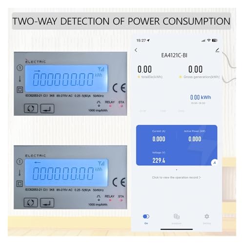 Compteur d'énergie connecté pour stopper le gaspillage électrique monophasé 80A - 5
