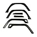 Rugged Ridge 11603.11 Stock Fender Flare Kit for 1997-2006 Jeep Wrangler TJ, Pack of 6