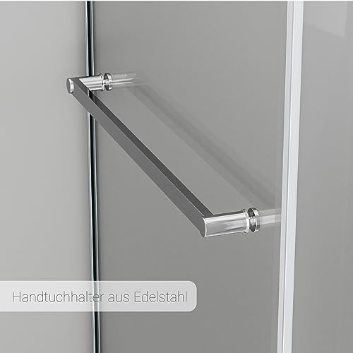 Bernstein Duschkabine U-Form 8mm ESG rahmenlos