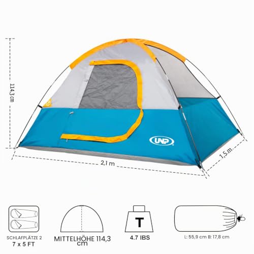 UNP Camping Zelt 2 Personen - Zelt 3 Personen, Ultraleicht Kuppelzelte – Ansicht 2