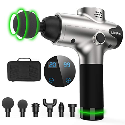 Massage Gun, Portable Body Muscle Massager 20 Speeds Handheld Percussion Massager Gun, Professional