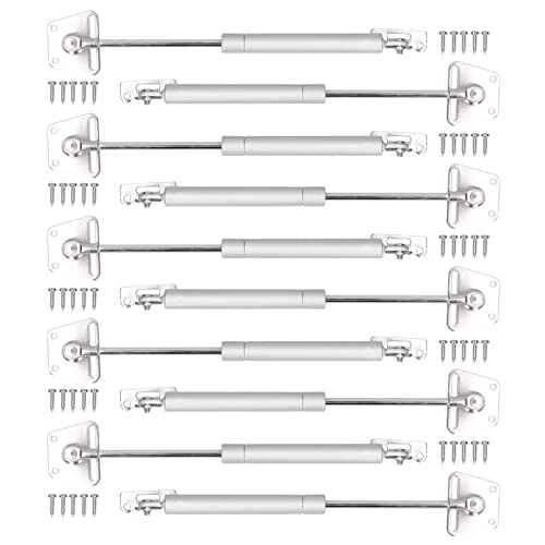 10 Piece 100N 22.5lb Gas Struts Shock, with Mounting Brackets Iron Head Gas Spring Door Lifter Hinge for Kitchen Furniture Cabinet Tatami Downturn Components(10in)