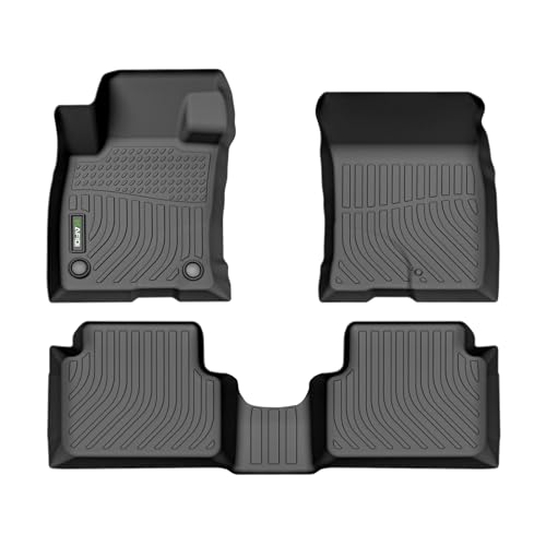 Image of HAFIDI Floor Mats Fit for 2022-2024 2025 2026 Ford Maverick (Not for Hybrid) All Weather Protection TPE Anti-Slip Automotive Floor Liners, Fits 1st & 2nd Row Full Set Custom Accessories, Black
