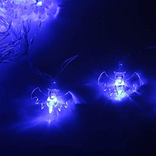 Preisvergleich Produktbild JINLE halloween - schläger string lichter, batteriebetriebene 16.5ft 40 leds wasserdicht dekoration lichter indoor / outdoor - halloween - party weihnachtsfeiertage hof dekorationen dekor, blaues licht