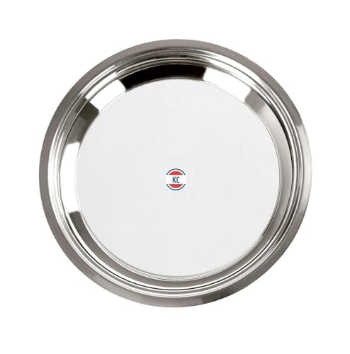 Image of KC Stainless Steel Parat | Steel Parat for Dough Flour Kneading | Steel Atta Parat for Kitchen (29 CM)