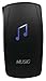 DragonFire Laser Etched LED On/Off Switch Music w/Blue LED (04-0056)